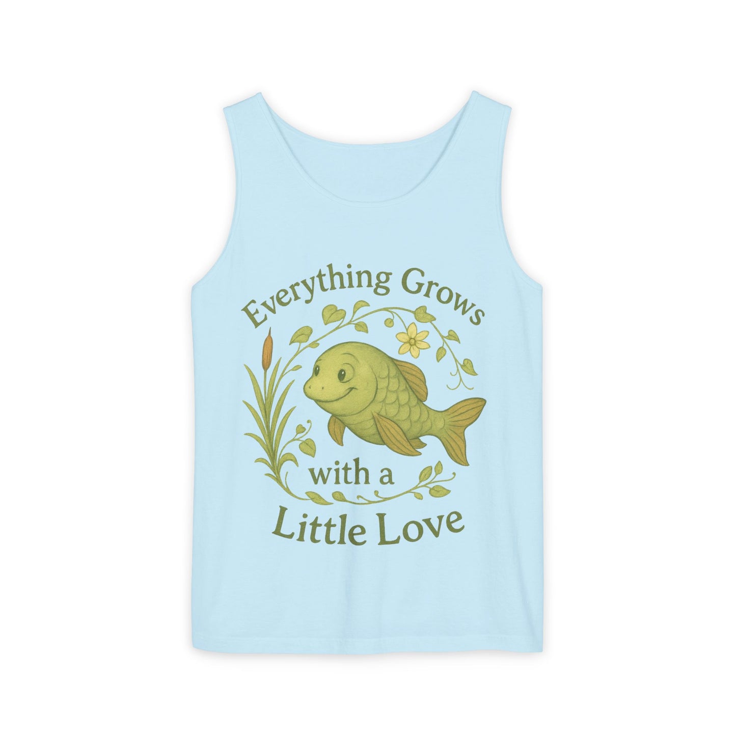 Garden Love Tank Top, Unisex Casual Wear, Gift for Gardeners, Summer Tank, Eco-Friendly Apparel, Nature Inspired Clothing, Mother's Day Gift