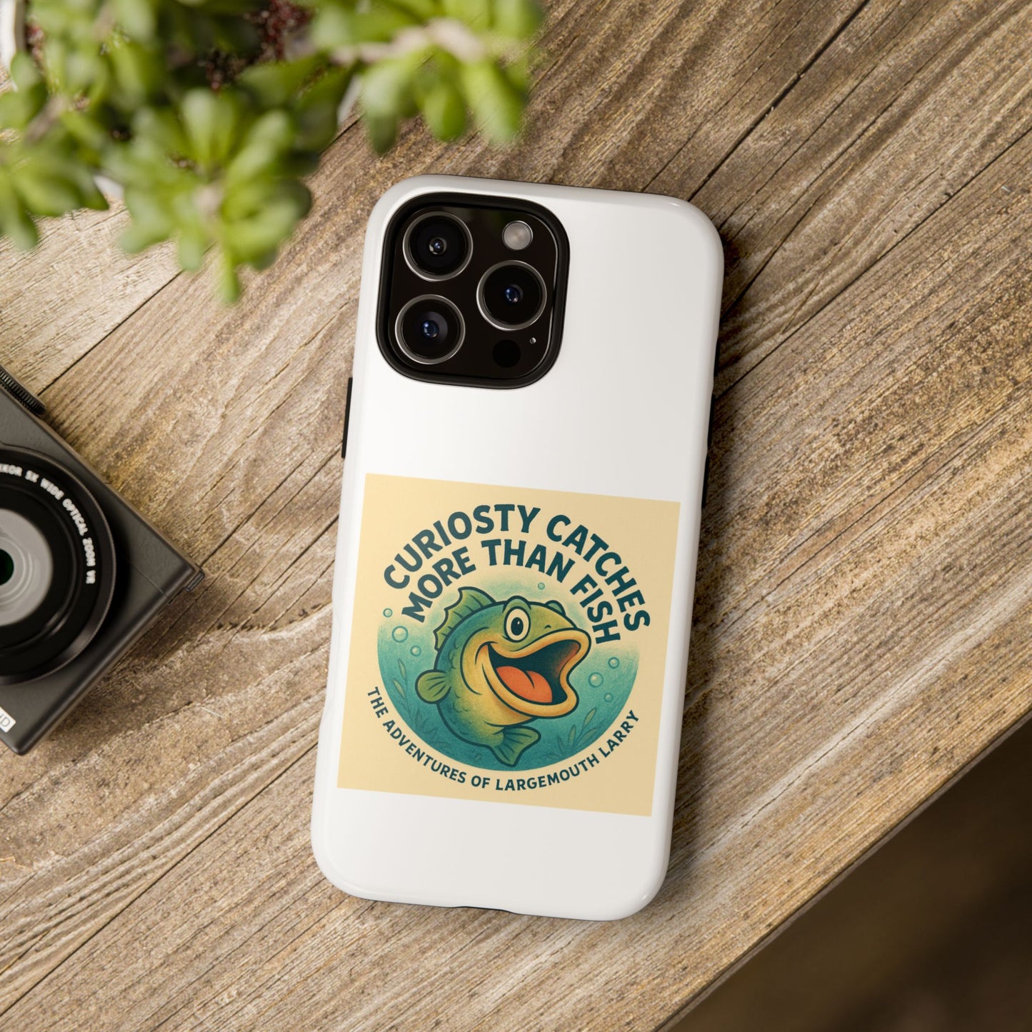 Fishing Phone Case | Curiosity Catches More Than Fish | Gift for Anglers, Outdoor Enthusiasts, Birthday, Father's Day