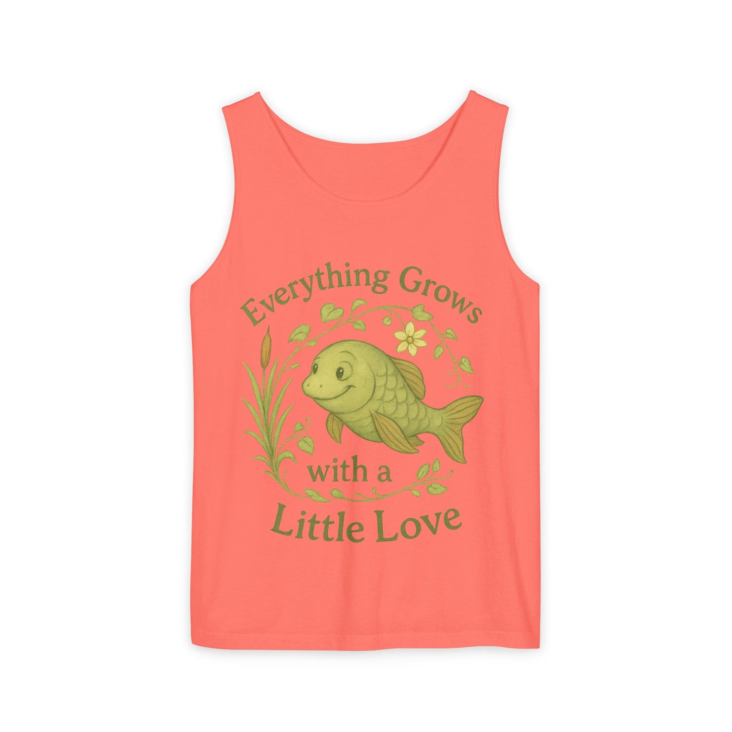 Garden Love Tank Top, Unisex Casual Wear, Gift for Gardeners, Summer Tank, Eco-Friendly Apparel, Nature Inspired Clothing, Mother's Day Gift