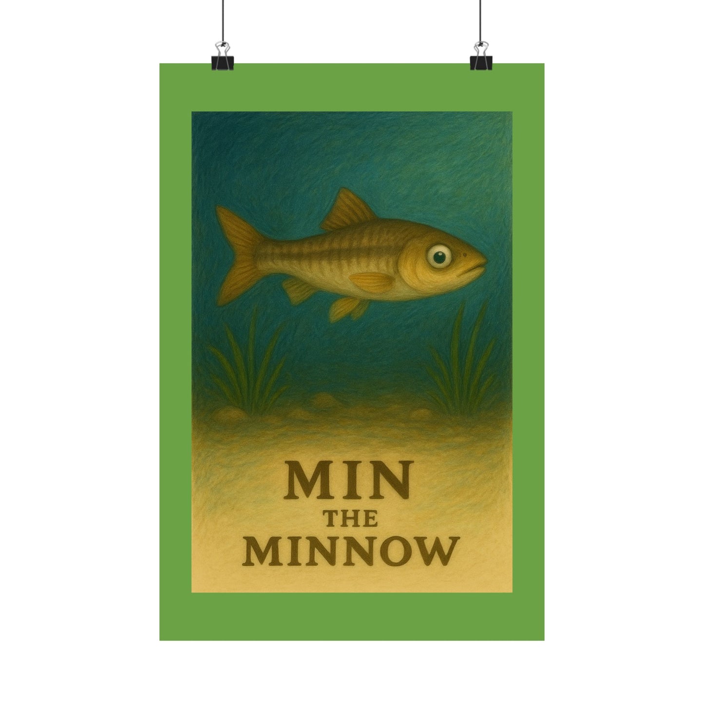 Whimsical Fish Art Poster | Matte Vertical Posters for Kids Room, Nursery Decor, Gift for Fishing Enthusiasts, Aquatic-Themed Wall Art