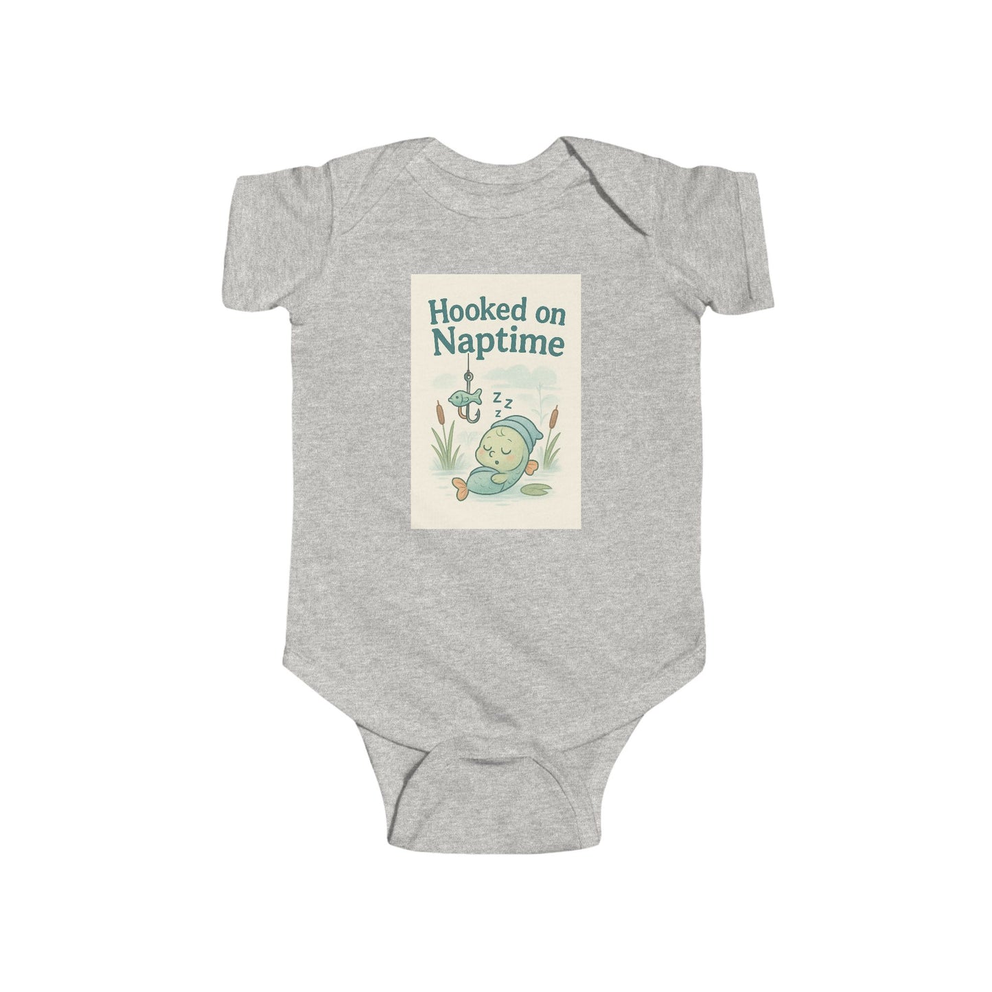 Adorable Infant Bodysuit - Hooked on Naptime, Baby Clothes, Newborn Gift, Toddler Outfit, Cute Baby Onesie