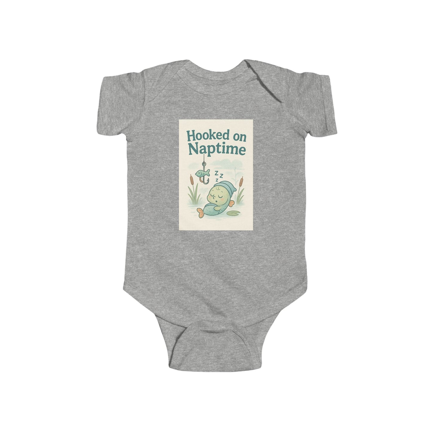 Adorable Infant Bodysuit - Hooked on Naptime, Baby Clothes, Newborn Gift, Toddler Outfit, Cute Baby Onesie