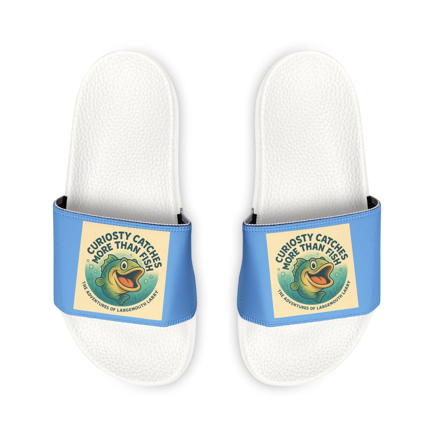 Men's Removable-Strap Sandals, Comfortable Beach Footwear, Casual Summer Slip-Ons, Perfect for Vacation, Fish-themed Sandals