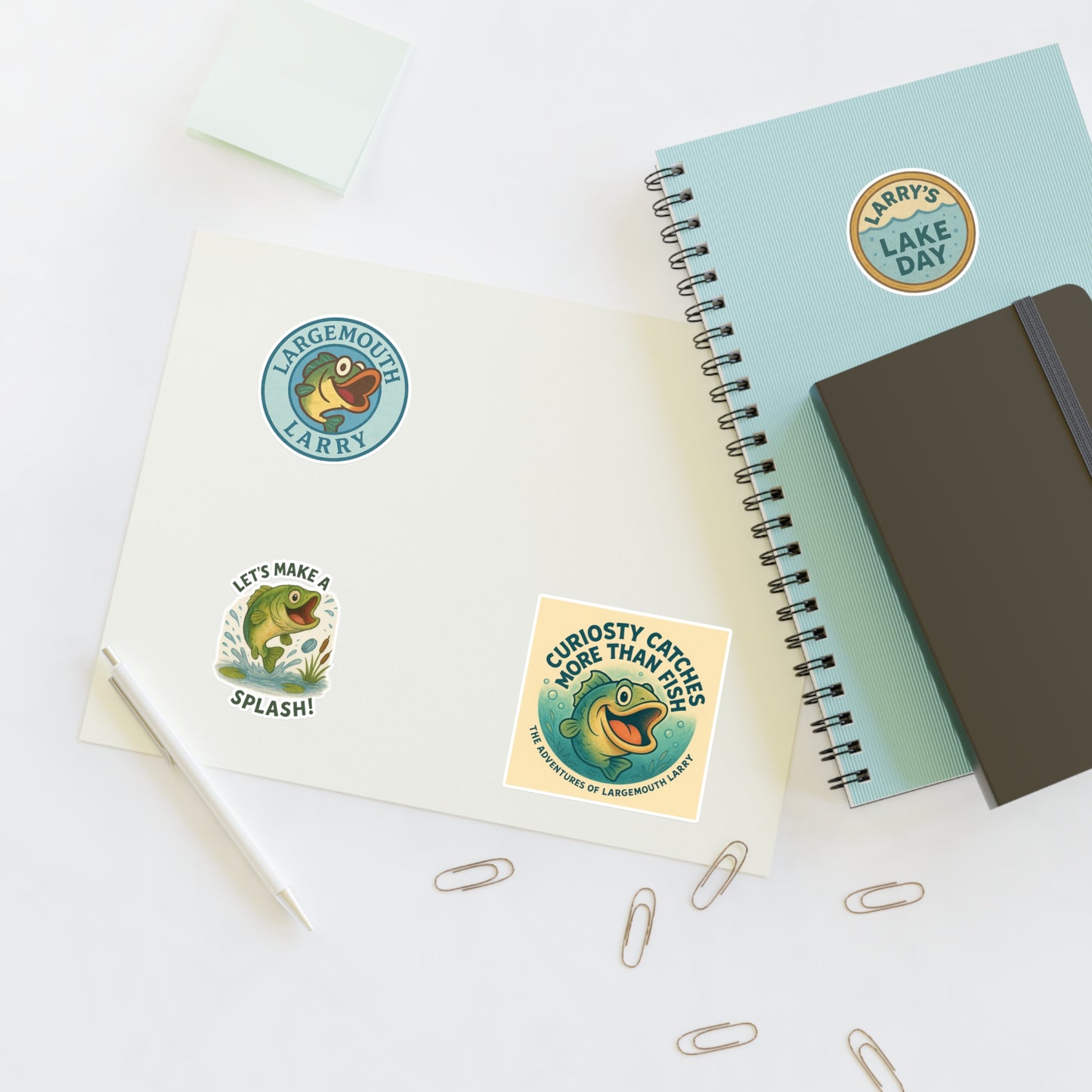Lake Day Sticker Sheets, Fishing Stickers, Nature Decor, Outdoor Adventure, Cute Frog Art, Aquatic Themed Decor