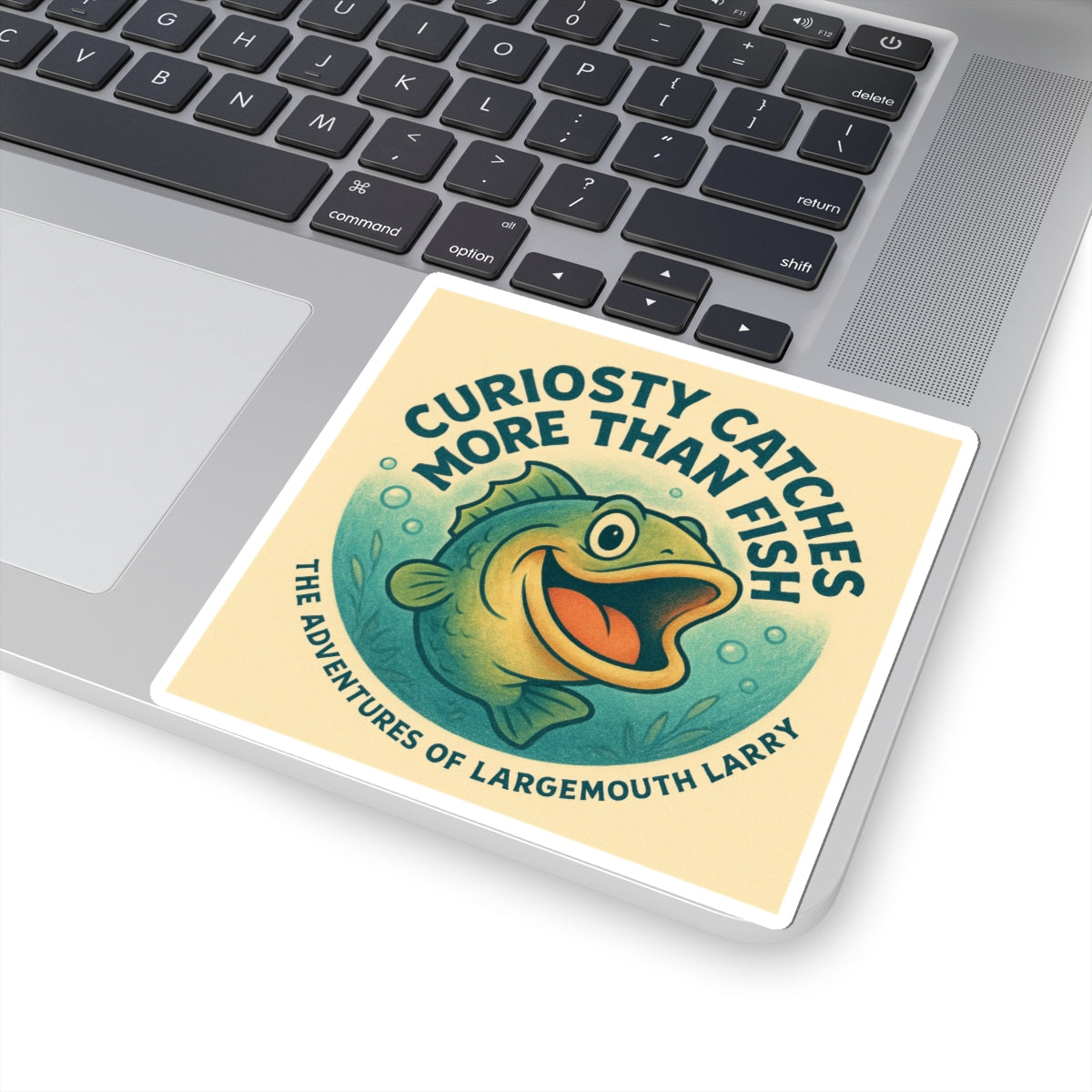 Curiosity Catches More Than Fish Stickers | Fun Fishing Decor, Laptop Decals, Kids' Room Art, Gift for Anglers, Outdoor Enthusiasts