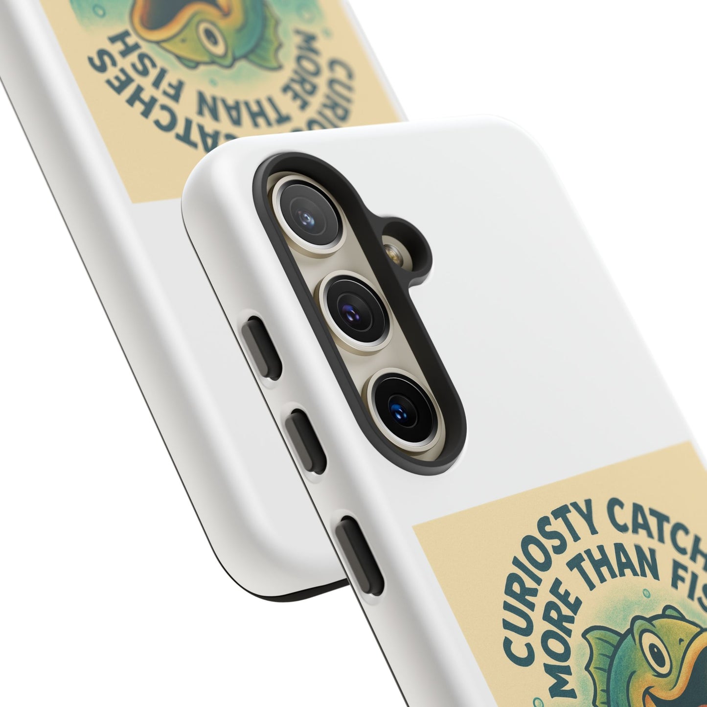 Fishing Phone Case | Curiosity Catches More Than Fish | Gift for Anglers, Outdoor Enthusiasts, Birthday, Father's Day