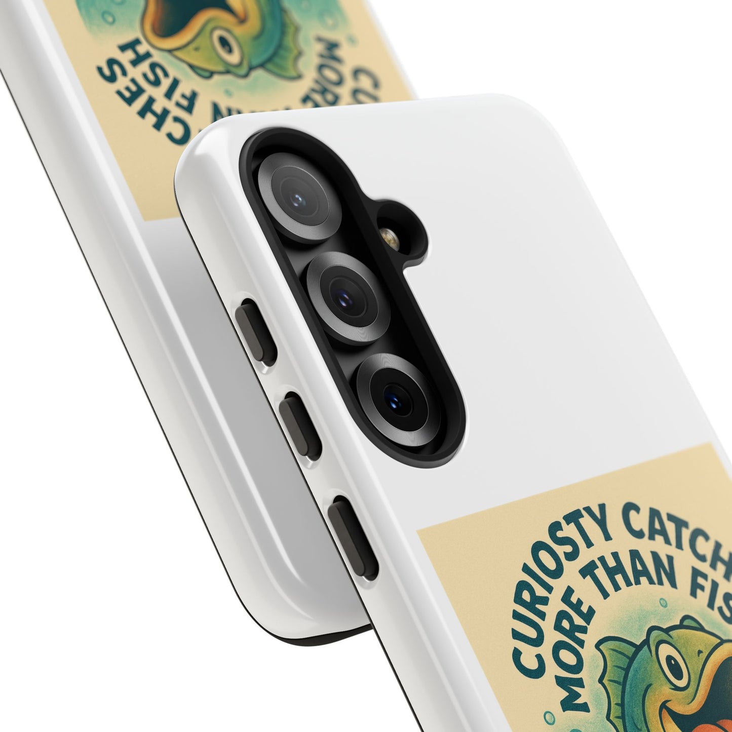 Fishing Phone Case | Curiosity Catches More Than Fish | Gift for Anglers, Outdoor Enthusiasts, Birthday, Father's Day