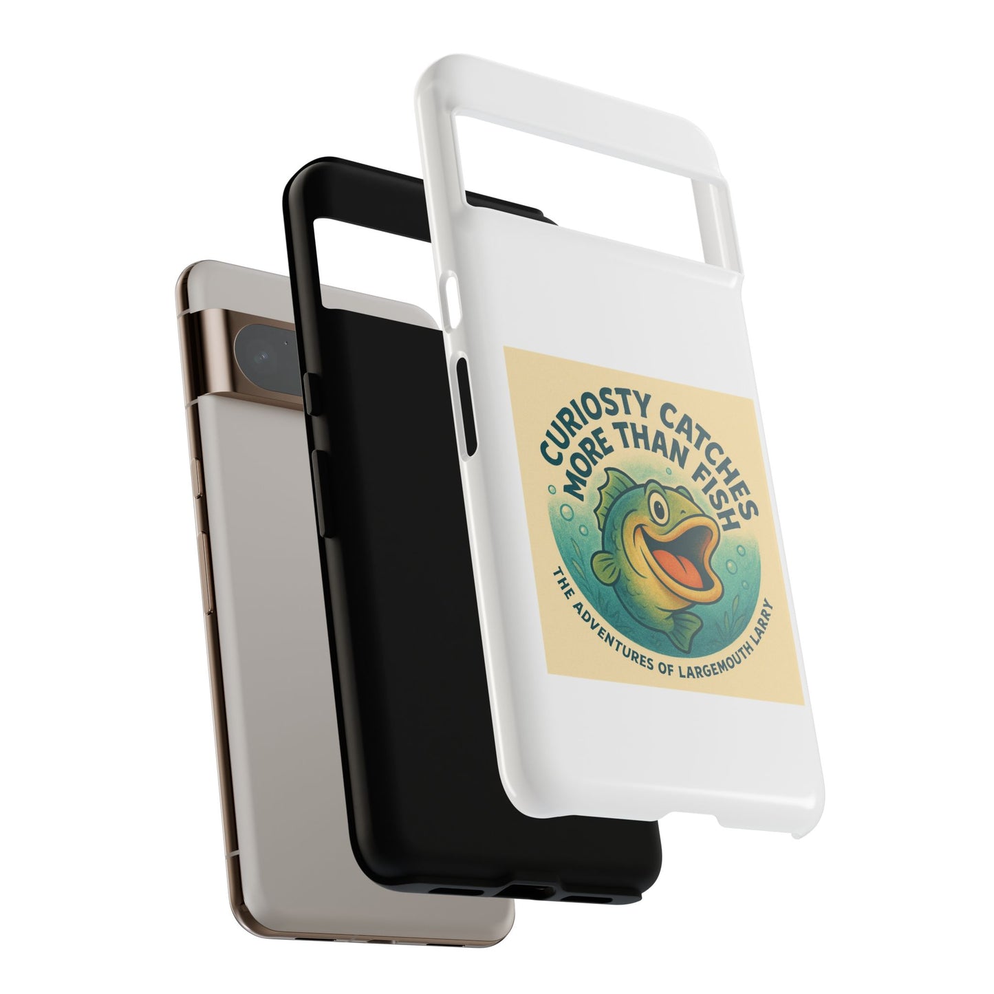 Fishing Phone Case | Curiosity Catches More Than Fish | Gift for Anglers, Outdoor Enthusiasts, Birthday, Father's Day