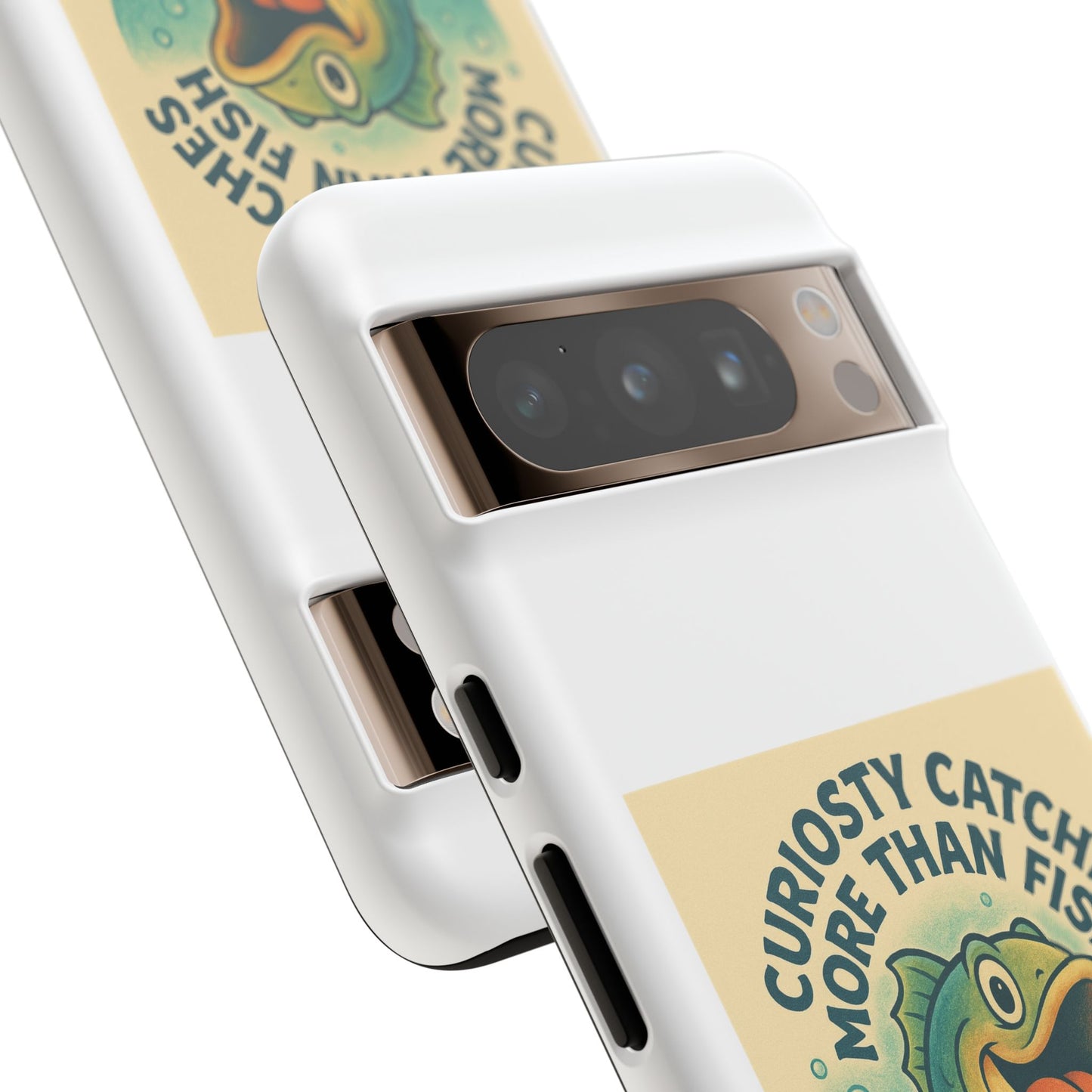 Fishing Phone Case | Curiosity Catches More Than Fish | Gift for Anglers, Outdoor Enthusiasts, Birthday, Father's Day