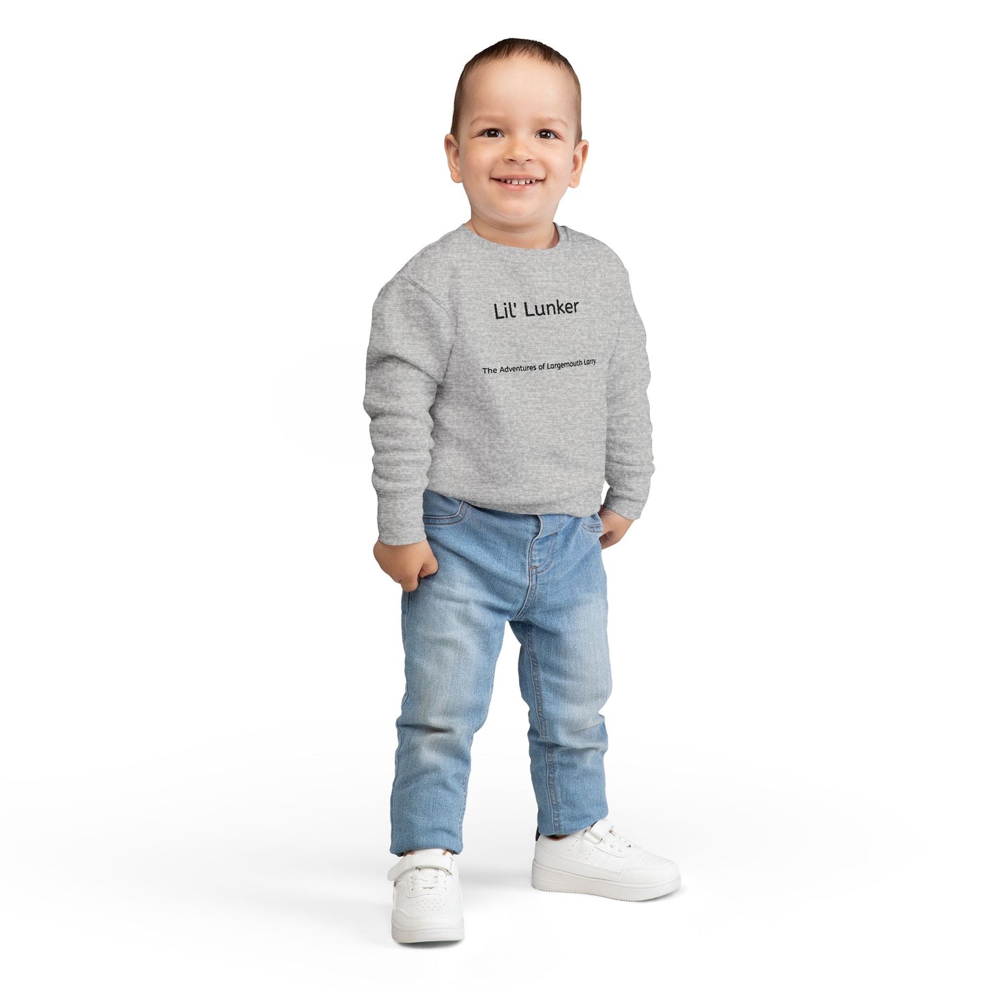 Toddler Fishing Sweatshirt - Lil' Lunker Design, Gift for Kids, Cute Fishing Apparel, Outdoor Adventure Clothing, Fun Toddler Outfit