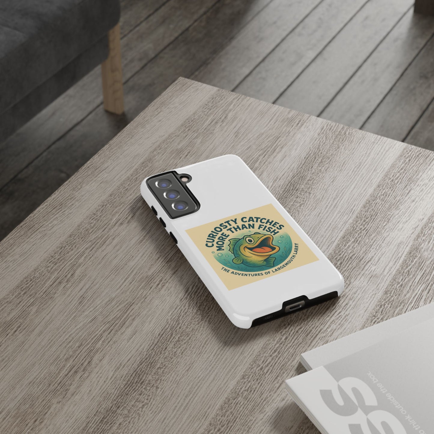 Fishing Phone Case | Curiosity Catches More Than Fish | Gift for Anglers, Outdoor Enthusiasts, Birthday, Father's Day
