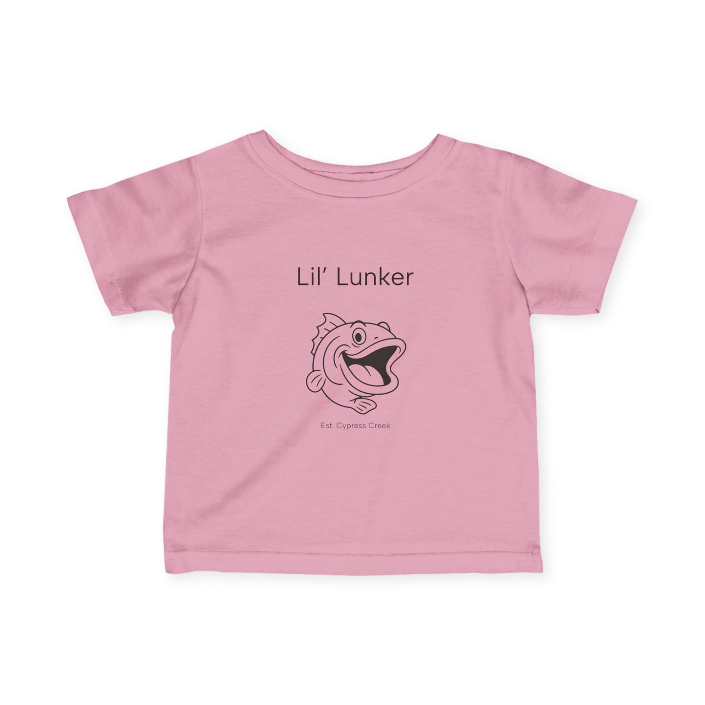 Lil' Lunker Infant Tee - Adorable Baby Shirt, Fishing Theme, Curiosity Starts Small, Cute Toddler Gift, Baby Shower Gift