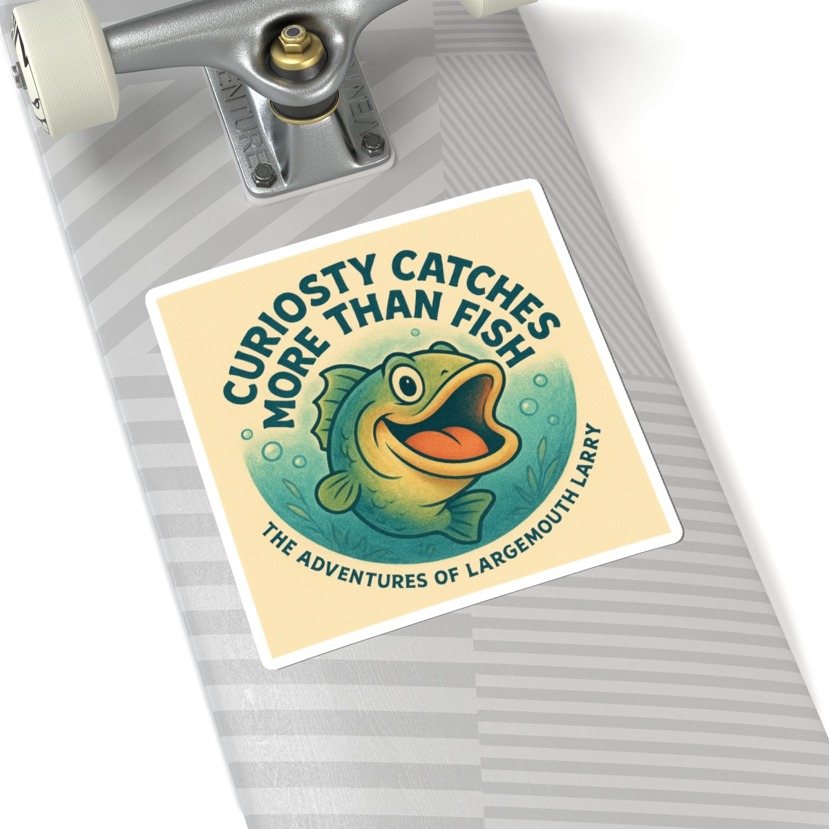 Curiosity Catches More Than Fish Stickers | Fun Fishing Decor, Laptop Decals, Kids' Room Art, Gift for Anglers, Outdoor Enthusiasts