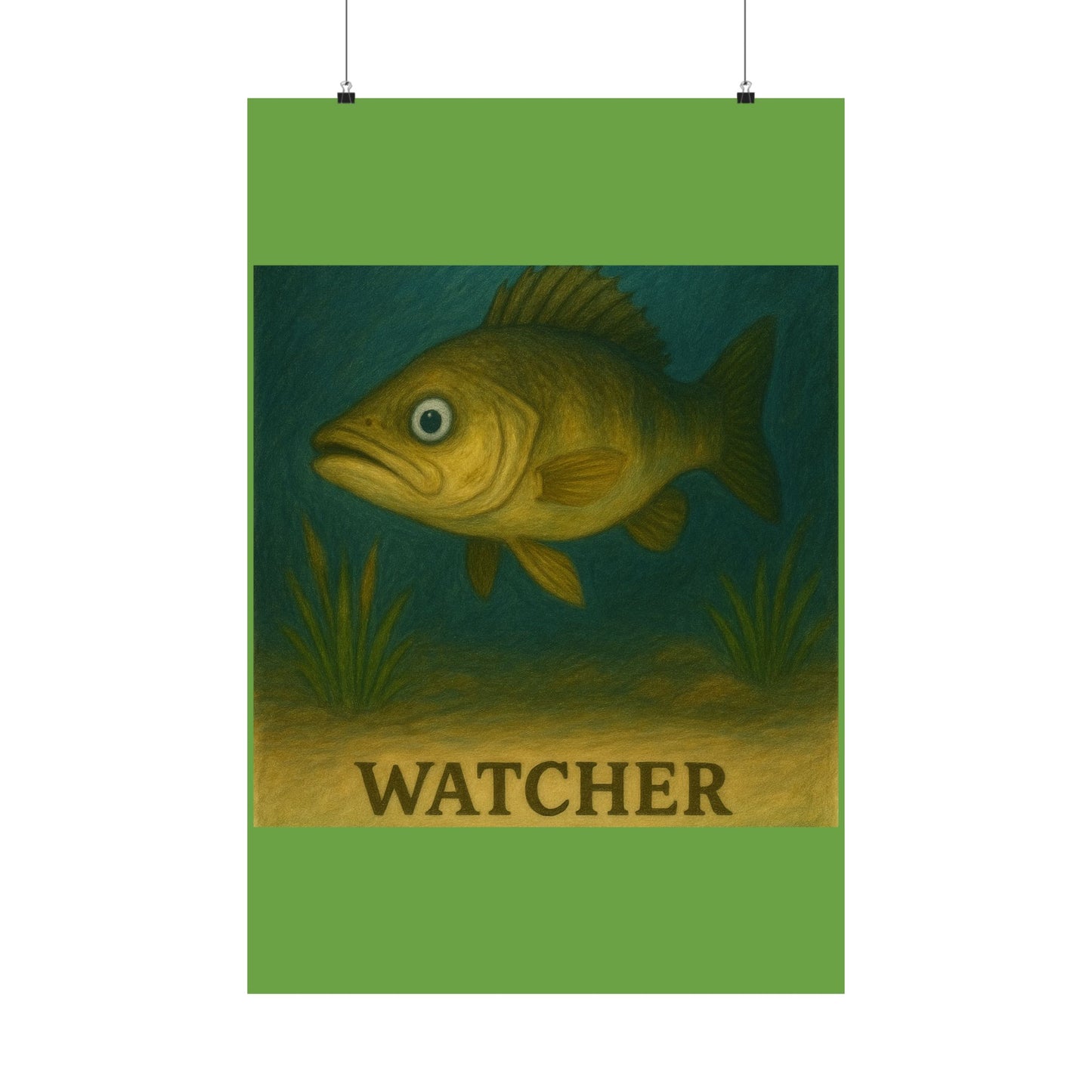 Artistic Fish Poster, Nature Wall Art, Fishing Decor, Home Office Decoration, Perfect Gift for Anglers, Watcher Design