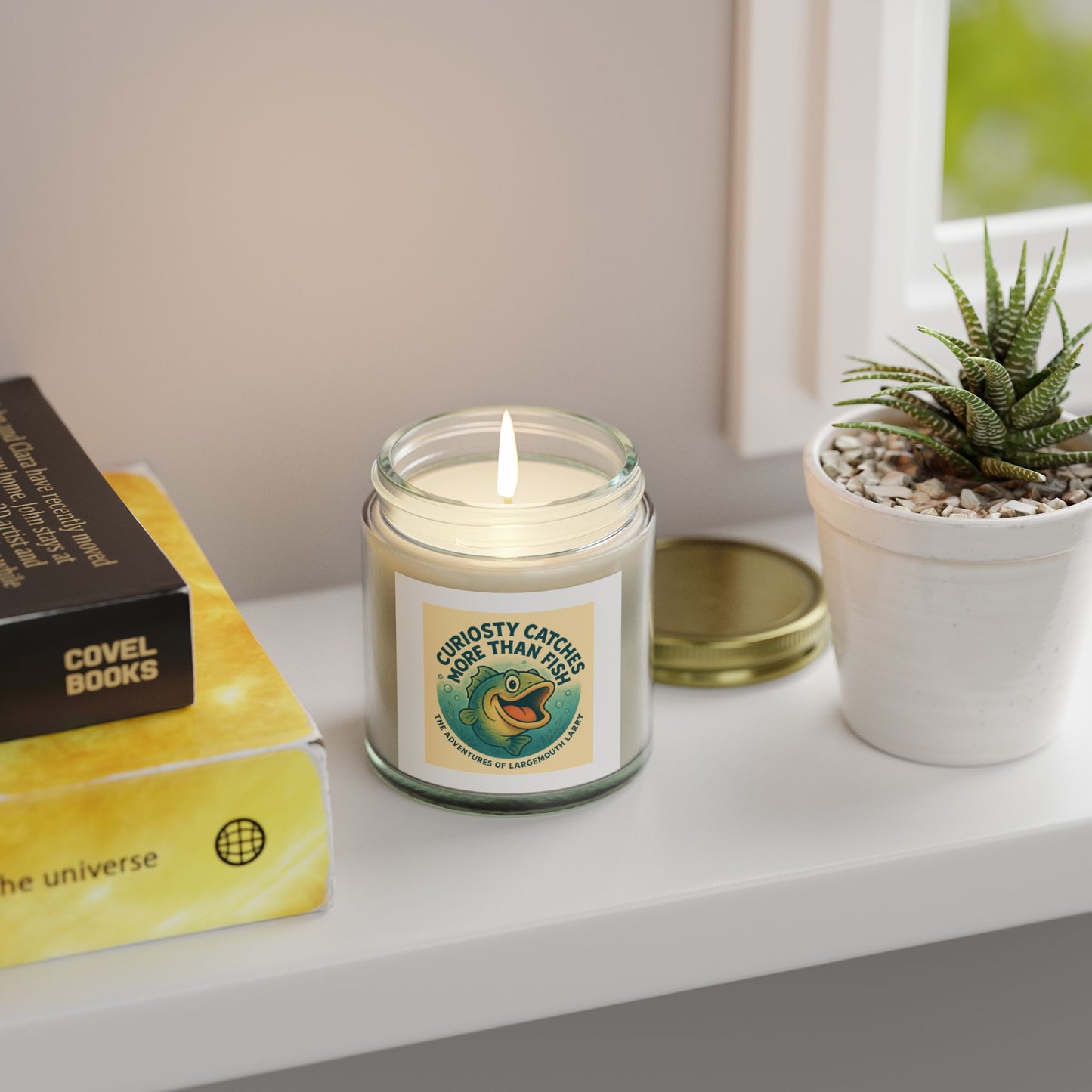 Curiosity Candles: Scented Coconut Apricot Wax, Cozy Home Gift, Eco-Friendly Decor, Relaxing Aromatherapy, Unique Party Favor