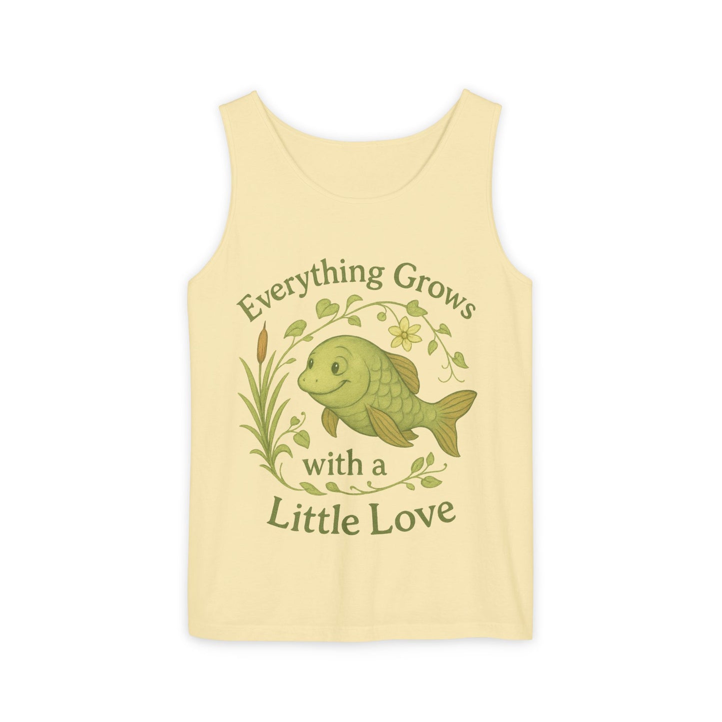 Garden Love Tank Top, Unisex Casual Wear, Gift for Gardeners, Summer Tank, Eco-Friendly Apparel, Nature Inspired Clothing, Mother's Day Gift