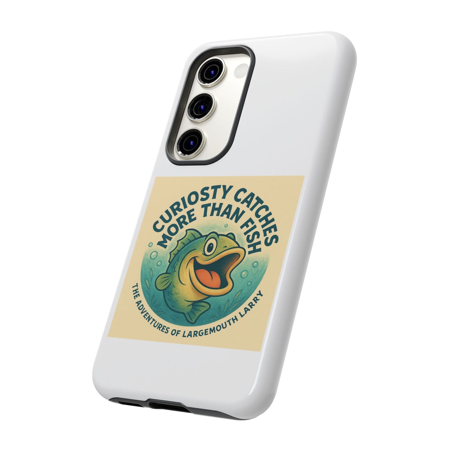 Fishing Phone Case | Curiosity Catches More Than Fish | Gift for Anglers, Outdoor Enthusiasts, Birthday, Father's Day