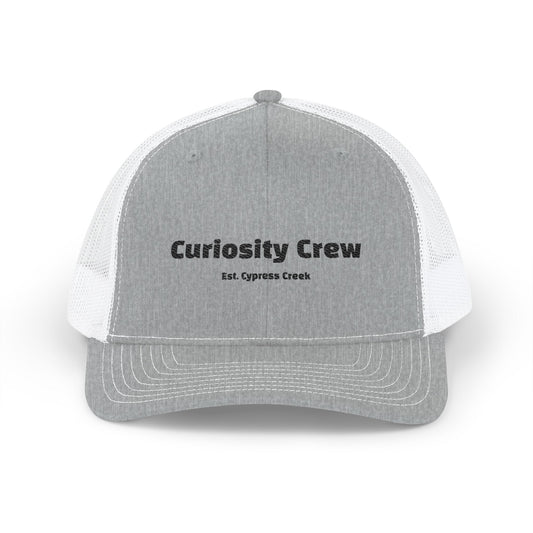 Curiosity Crew Snapback Trucker Cap, Casual Hat for Outdoor Adventures, Gift for Friends, Custom Embroidered Cap, Trendy Headwear