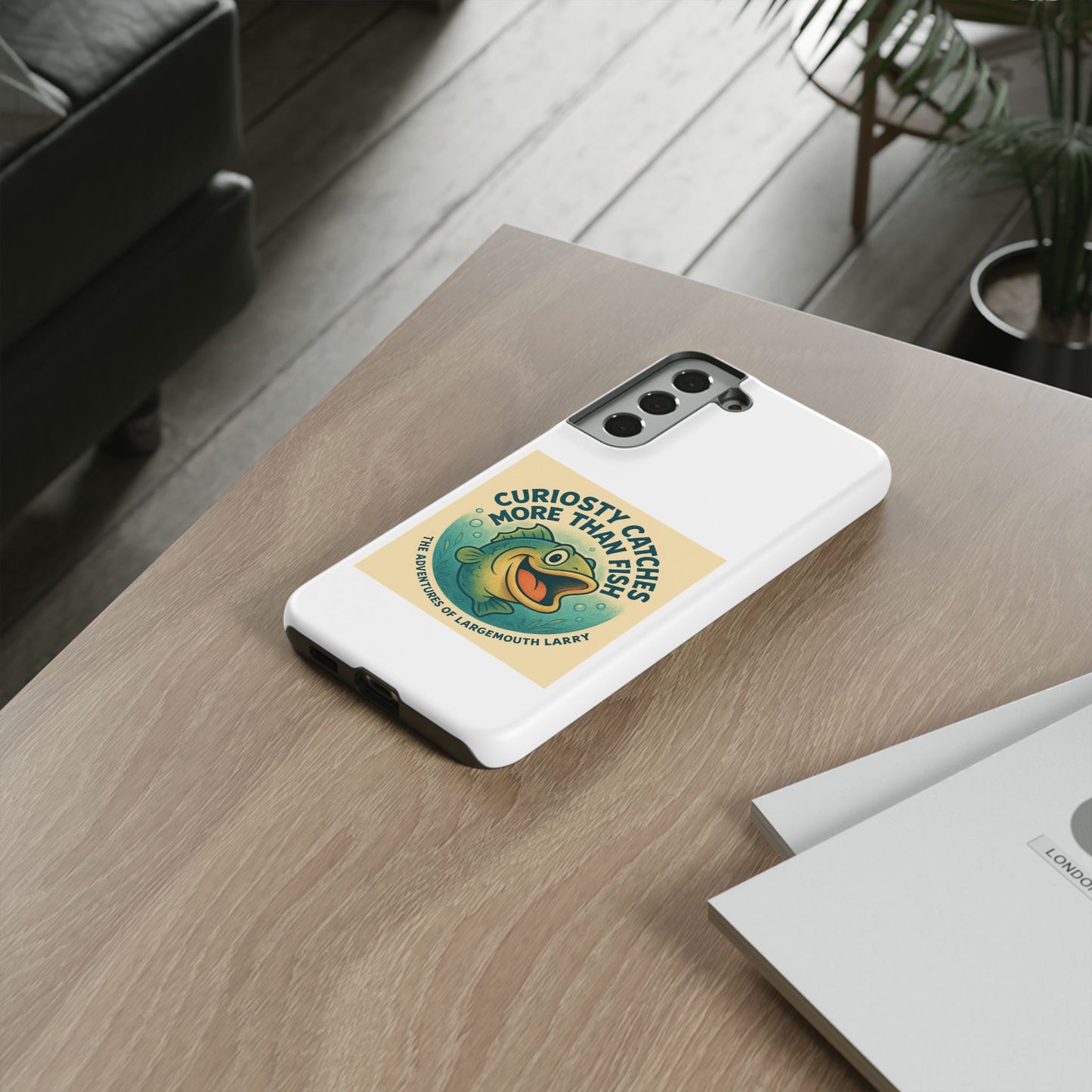 Fishing Phone Case | Curiosity Catches More Than Fish | Gift for Anglers, Outdoor Enthusiasts, Birthday, Father's Day
