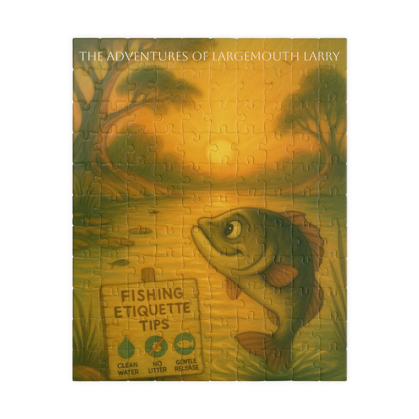 Fishing Puzzle - 110/252/520/1014 Pieces, Family Fun Activity, Outdoor Enthusiast Gift, Game Night Décor, Relaxing Hobby