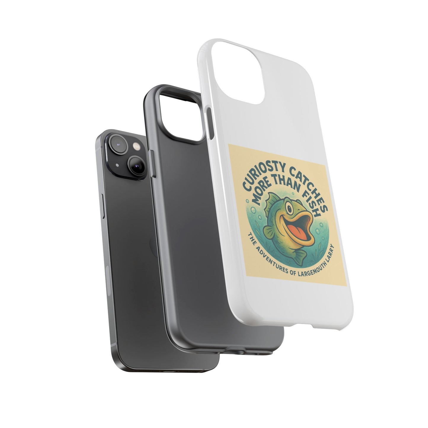 Fishing Phone Case | Curiosity Catches More Than Fish | Gift for Anglers, Outdoor Enthusiasts, Birthday, Father's Day