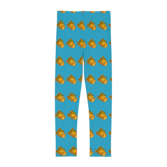Colorful Kids Leggings with Fish Pattern | Fun Activewear, Playtime Leggings, Birthday Gift, Summer Fashion, Toddler Outfits
