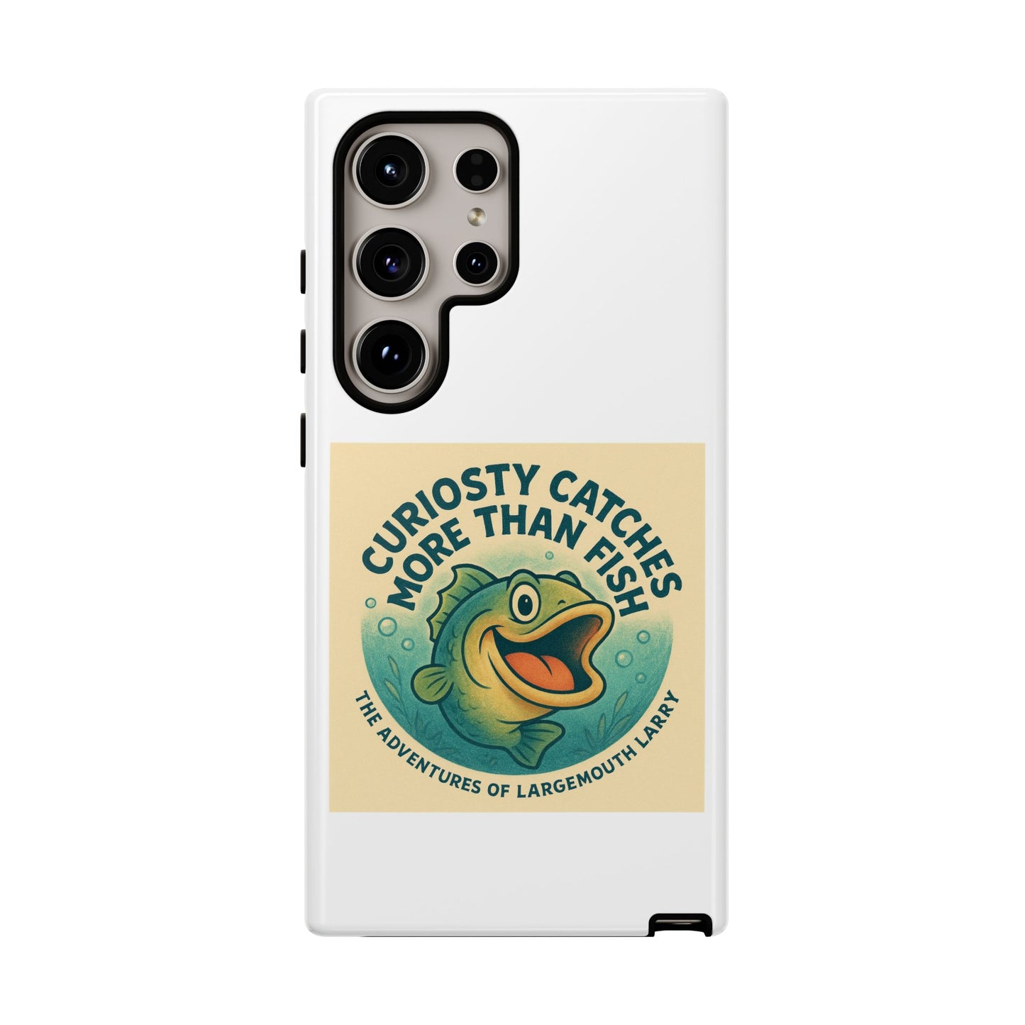 Fishing Phone Case | Curiosity Catches More Than Fish | Gift for Anglers, Outdoor Enthusiasts, Birthday, Father's Day